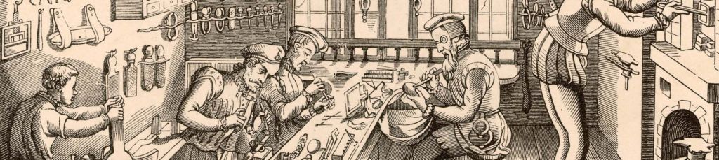 Lithography of Florentine artisans