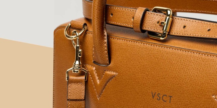 Briefcase Visconti in pelle marrone