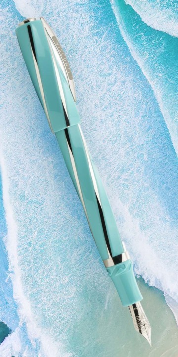 Divina Elegance Wave fountain pen by Visconti on seashore
