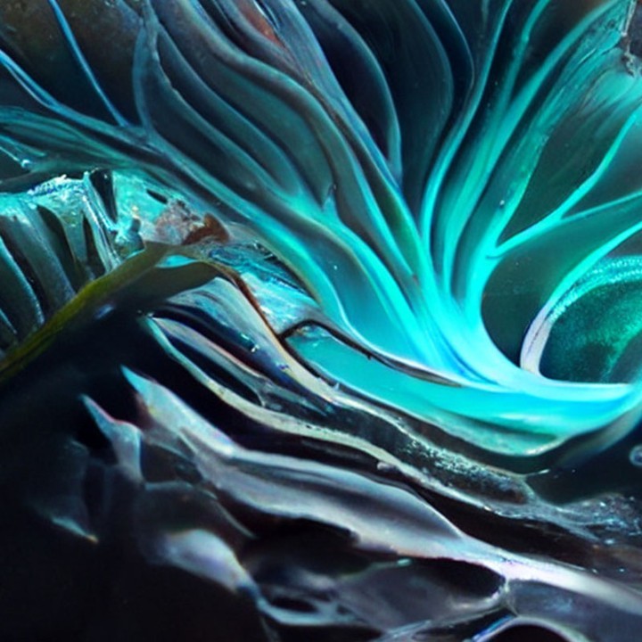 turquoise underwater plant
